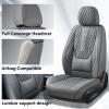 imageCoverado Rear Seat Covers Leather Seat Cover for Car Universal Waterproof Automotive Seat Cushion Protector for Most Cars Trucks SUV RedAGray