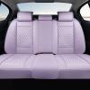 imageCoverado Rear Seat Covers Leather Seat Cover for Car Universal Waterproof Automotive Seat Cushion Protector for Most Cars Trucks SUV RedAPurple