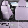 imageCoverado Rear Seat Covers Leather Seat Cover for Car Universal Waterproof Automotive Seat Cushion Protector for Most Cars Trucks SUV RedAPurple