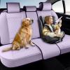 imageCoverado Rear Seat Covers Leather Seat Cover for Car Universal Waterproof Automotive Seat Cushion Protector for Most Cars Trucks SUV RedAPurple