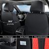imageCoverado Rear Seat Covers Leather Seat Cover for Car Universal Waterproof Automotive Seat Cushion Protector for Most Cars Trucks SUV RedARedBlack