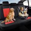 imageCoverado Rear Seat Covers Leather Seat Cover for Car Universal Waterproof Automotive Seat Cushion Protector for Most Cars Trucks SUV RedARedBlack