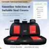 imageCoverado Rear Seat Covers Leather Seat Cover for Car Universal Waterproof Automotive Seat Cushion Protector for Most Cars Trucks SUV RedARedBlack