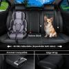 imageCoverado Rear Seat Covers Leather Seat Cover for Car Universal Waterproof Automotive Seat Cushion Protector for Most Cars Trucks SUV RedZBlack