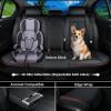 imageCoverado Rear Seat Covers Leather Seat Cover for Car Universal Waterproof Automotive Seat Cushion Protector for Most Cars Trucks SUV RedZBlackRed