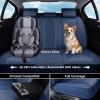 imageCoverado Rear Seat Covers Leather Seat Cover for Car Universal Waterproof Automotive Seat Cushion Protector for Most Cars Trucks SUV RedZBlue