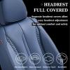 imageCoverado Rear Seat Covers Leather Seat Cover for Car Universal Waterproof Automotive Seat Cushion Protector for Most Cars Trucks SUV RedZBlue