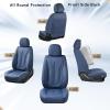 imageCoverado Rear Seat Covers Leather Seat Cover for Car Universal Waterproof Automotive Seat Cushion Protector for Most Cars Trucks SUV RedZBlue