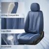 imageCoverado Rear Seat Covers Leather Seat Cover for Car Universal Waterproof Automotive Seat Cushion Protector for Most Cars Trucks SUV RedZBlue