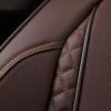 imageCoverado Rear Seat Covers Leather Seat Cover for Car Universal Waterproof Automotive Seat Cushion Protector for Most Cars Trucks SUV RedZBrown
