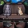 imageCoverado Rear Seat Covers Leather Seat Cover for Car Universal Waterproof Automotive Seat Cushion Protector for Most Cars Trucks SUV RedZBrown