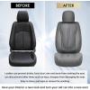 imageCoverado Rear Seat Covers Leather Seat Cover for Car Universal Waterproof Automotive Seat Cushion Protector for Most Cars Trucks SUV RedZGray