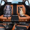 imageCoverado Rear Seat Covers Leather Seat Cover for Car Universal Waterproof Automotive Seat Cushion Protector for Most Cars Trucks SUV RedZKaki
