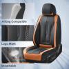 imageCoverado Rear Seat Covers Leather Seat Cover for Car Universal Waterproof Automotive Seat Cushion Protector for Most Cars Trucks SUV RedZKaki