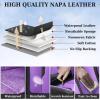 imageCoverado Rear Seat Covers Leather Seat Cover for Car Universal Waterproof Automotive Seat Cushion Protector for Most Cars Trucks SUV RedZPurple