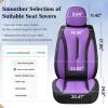 imageCoverado Rear Seat Covers Leather Seat Cover for Car Universal Waterproof Automotive Seat Cushion Protector for Most Cars Trucks SUV RedZPurple