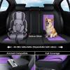 imageCoverado Rear Seat Covers Leather Seat Cover for Car Universal Waterproof Automotive Seat Cushion Protector for Most Cars Trucks SUV RedZPurple