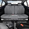 imageCoverado Rear Seat Covers White Car Seat Cover Back Seat Cover 3Pieces Luxury Car Seat Cushion Leather Seat Cover Seat Protector Universal Fit Most CarsGray