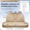 imageCoverado Rear Seat Covers White Car Seat Cover Back Seat Cover 3Pieces Luxury Car Seat Cushion Leather Seat Cover Seat Protector Universal Fit Most CarsBeige