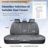 imageCoverado Rear Seat Covers White Car Seat Cover Back Seat Cover 3Pieces Luxury Car Seat Cushion Leather Seat Cover Seat Protector Universal Fit Most CarsGray