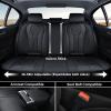 imageCoverado Rear Seat Covers White Car Seat Cover Back Seat Cover 3Pieces Luxury Car Seat Cushion Leather Seat Cover Seat Protector Universal Fit Most Cars01Black