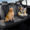 imageCoverado Rear Seat Covers White Car Seat Cover Back Seat Cover 3Pieces Luxury Car Seat Cushion Leather Seat Cover Seat Protector Universal Fit Most CarsGrayBlack