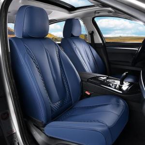 imageCoverado Rear Seat Covers Leather Seat Cover for Car Universal Waterproof Automotive Seat Cushion Protector for Most Cars Trucks SUV RedZBlue