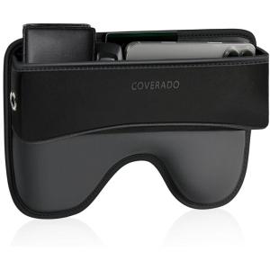 imageCoverado Universal Car Seat Gap Filler Organizer Premium Suede Leather Car Seat Side Gap Filler Seat Gap Storage Box for SUV Truck Car Interior Accessories Black1pcBlack  1pc