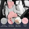 imageCoverado Car Seat Cushion and Lumbar Support Pillow One Piece Memory Foam Ergonomic Back Support Driving Seat Cushion for Back Pain NonSlip Washable Cushion for Car Driver OfficeLumbar Support  Headrestpink