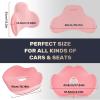 imageCoverado Car Seat Cushion and Lumbar Support Pillow One Piece Memory Foam Ergonomic Back Support Driving Seat Cushion for Back Pain NonSlip Washable Cushion for Car Driver OfficeSeat Cushion  Lumbar Supportpink
