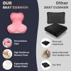 imageCoverado Car Seat Cushion and Lumbar Support Pillow One Piece Memory Foam Ergonomic Back Support Driving Seat Cushion for Back Pain NonSlip Washable Cushion for Car Driver OfficeA Seat Cushion Lumbar Supportpink