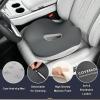imageCoverado Car Seat Cushion and Lumbar Support Pillow One Piece Memory Foam Ergonomic Back Support Driving Seat Cushion for Back Pain NonSlip Washable Cushion for Car Driver OfficeSeat Cushiongray