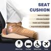 imageCoverado Car Seat Cushion and Lumbar Support Pillow One Piece Memory Foam Ergonomic Back Support Driving Seat Cushion for Back Pain NonSlip Washable Cushion for Car Driver OfficeSeat Cushionbeige
