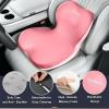imageCoverado Car Seat Cushion and Lumbar Support Pillow One Piece Memory Foam Ergonomic Back Support Driving Seat Cushion for Back Pain NonSlip Washable Cushion for Car Driver OfficeA Seat Cushion Lumbar Supportpink