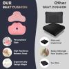 imageCoverado Car Seat Cushion and Lumbar Support Pillow One Piece Memory Foam Ergonomic Back Support Driving Seat Cushion for Back Pain NonSlip Washable Cushion for Car Driver OfficeSeat Cushion  Lumbar Supportpink