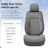imageCoverado Seat Covers for Dodge Ram 1500 Full Coverage Leather Car Seat Covers Waterproof Fit for 20102023 2500 3500 Dodge RAM Automotive Seat Covers Protector for Trucks Ram Red lineGray