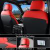 imageCoverado Seat Covers for Dodge Ram 1500 Full Coverage Leather Car Seat Covers Waterproof Fit for 20102023 2500 3500 Dodge RAM Automotive Seat Covers Protector for Trucks Ram Red lineRed