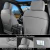 imageCoverado Seat Covers for Dodge Ram 1500 Full Coverage Leather Car Seat Covers Waterproof Fit for 20102023 2500 3500 Dodge RAM Automotive Seat Covers Protector for Trucks Ram Red lineGray