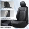 imageCoverado Seat Covers for Dodge Ram 1500 Full Coverage Leather Car Seat Covers Waterproof Fit for 20102023 2500 3500 Dodge RAM Automotive Seat Covers Protector for Trucks Ram Red lineBlack