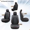 imageCoverado Seat Covers for Dodge Ram 1500 Full Coverage Leather Car Seat Covers Waterproof Fit for 20102023 2500 3500 Dodge RAM Automotive Seat Covers Protector for Trucks Ram Red lineRed line
