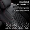 imageCoverado Seat Covers for Dodge Ram 1500 Full Coverage Leather Car Seat Covers Waterproof Fit for 20102023 2500 3500 Dodge RAM Automotive Seat Covers Protector for Trucks Ram Red lineRed line
