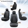 imageCoverado Seat Covers for Dodge Ram 1500 Full Coverage Leather Car Seat Covers Waterproof Fit for 20102023 2500 3500 Dodge RAM Automotive Seat Covers Protector for Trucks Ram Red lineBlack
