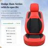 imageCoverado Seat Covers for Dodge Ram 1500 Full Coverage Leather Car Seat Covers Waterproof Fit for 20102023 2500 3500 Dodge RAM Automotive Seat Covers Protector for Trucks Ram Red lineRed