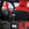 imageCoverado Seat Covers for Dodge Ram 1500 Full Coverage Leather Car Seat Covers Waterproof Fit for 20102023 2500 3500 Dodge RAM Automotive Seat Covers Protector for Trucks Ram Red lineRed
