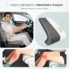 imageCoverado Car Seat Leg Extender Leg Support Cushion Car Leg Extension Cushion for Driver Seats Universal Car Seat Extender Leg Support Leather Car Seat Cushion for Long Driving BeigeGray