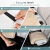 imageCoverado Car Seat Leg Extender Leg Support Cushion Car Leg Extension Cushion for Driver Seats Universal Car Seat Extender Leg Support Leather Car Seat Cushion for Long Driving BeigeBeige