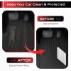 imageCoverado Universal Car Floor Mats  AllWeather Waterproof NonSlip  Easy to Clean RubberTPE Mats for Cars ampamp SUVsAWhite