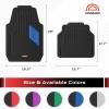 imageCoverado Universal Car Floor Mats  AllWeather Waterproof NonSlip  Easy to Clean RubberTPE Mats for Cars ampamp SUVsBlue