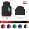 imageCoverado Universal Car Floor Mats  AllWeather Waterproof NonSlip  Easy to Clean RubberTPE Mats for Cars ampamp SUVsGreen