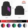 imageCoverado Universal Car Floor Mats  AllWeather Waterproof NonSlip  Easy to Clean RubberTPE Mats for Cars ampamp SUVsPurple